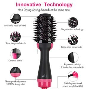 Hot Air Brush Hair Dryer 4-in-1