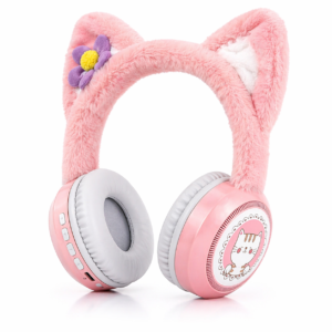 Cute Cat Ear Wireless Bluetooth Headphones – Kids & Girls Music Headset (MSL-826)