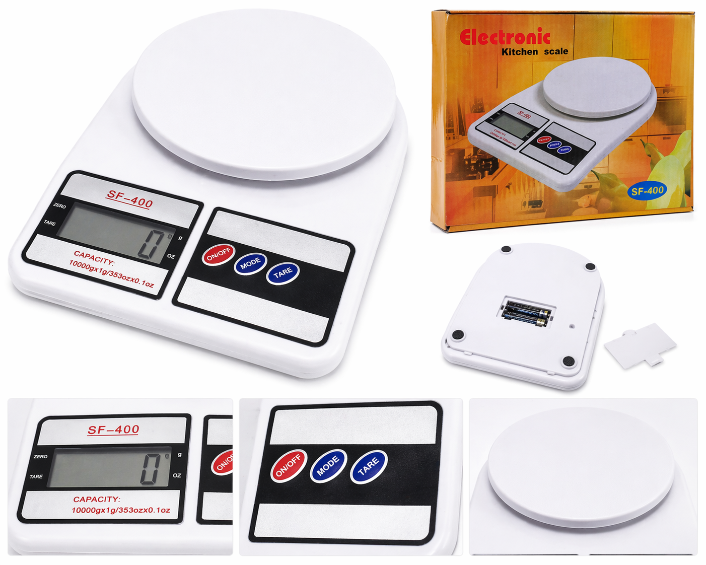 Digital Kitchen Scale SF-400 – Electronic Food Weight Scale (10kg Capacity)