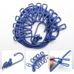 Multi-Clip Elastic Clothes Drying Rope