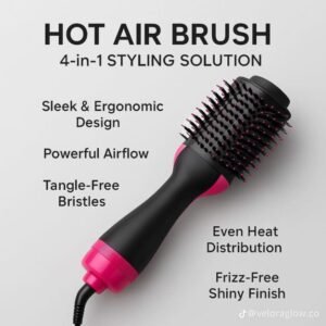 Hot Air Brush Hair Dryer 4-in-1