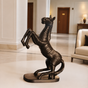 Luxury Rearing Horse Metal Sculpture – Premium Modern Decorative Showpiece