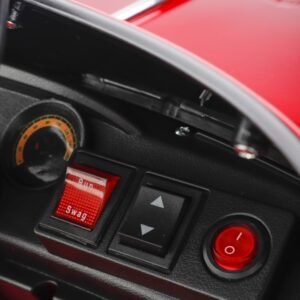 Premium Kids Battery-Operated Luxury Ride-On Sports Car with Remote Control, Built-in Music Player, and Realistic LED Headlights – Glossy Metallic Red