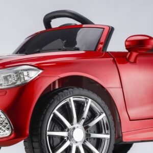 Premium Kids Battery-Operated Luxury Ride-On Sports Car with Remote Control, Built-in Music Player, and Realistic LED Headlights – Glossy Metallic Red