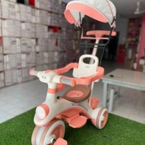 Premium 3-in-1 Baby Stroller Tricycle with Adjustable Sun Canopy, Parent Push Handle, and Safety Guardrail (XLT Design)