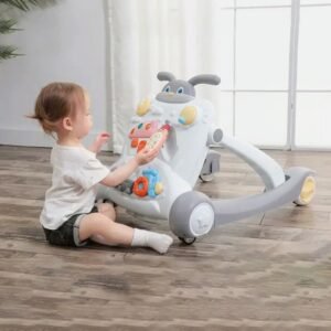 Premium 2-in-1 Baby Sit-to-Stand Activity Walker & Interactive Learning Push Car