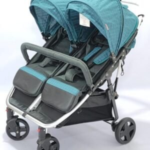 Baby Monsters KUKI TWIN Premium Ultra-Compact Double Twin Stroller – Lightweight Side-by-Side Folding Travel Pram