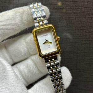 Chanel Inspired Rectangular Two-Tone Women's Watch