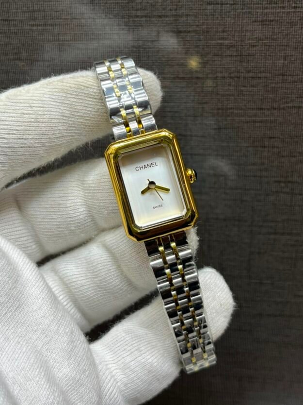 Chanel Inspired Rectangular Two-Tone Women's Watch
