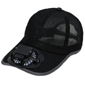 Unisex USB Rechargeable Cooling Fan Cap - Breathable Mesh Summer Sun Hat