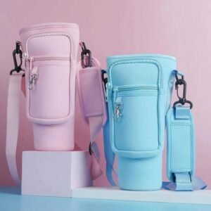 Neoprene Tumbler Carrier Bag with Phone Pocket & Adjustable Strap – Insulated Water Bottle Holder Pouch for 30oz/40oz Tumblers