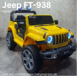 Premium 4x4 Off-Road Kids Electric Ride-On Jeep – 12V Battery Operated Toy Car with Remote Control, Suspension, and LED Lights (Matte Black Edition)