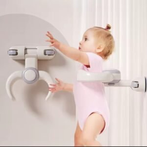 Premium Wall-Mounted Foldable Baby Bath Seat – 2-in-1 Infant Shower Safety Ring & Standing Support Bracket