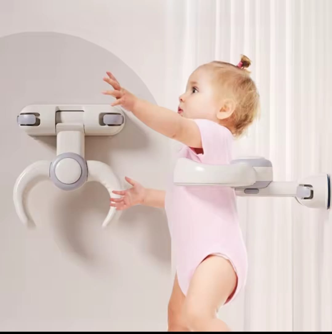 Premium Wall-Mounted Foldable Baby Bath Seat – 2-in-1 Infant Shower Safety Ring & Standing Support Bracket - Image 4