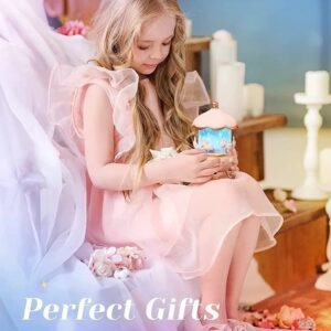 Dreamy Star Bunny Projector – 360° Rotating Musical Carousel Night Light