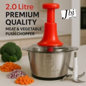 2.0 Litre Premium Stainless Steel Meat & Vegetable Push Chopper