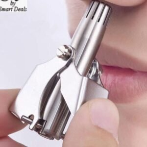 Manual Stainless Steel Nose & Ear Hair Trimmer with Cleaning Brush