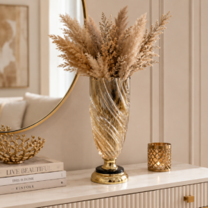 Glass/Metal Vase (12-8)