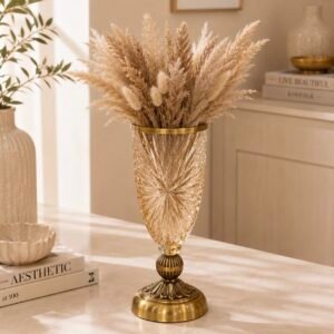 Glass/Metal Vase (12-4)