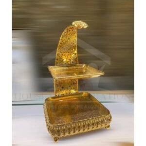 Gold Plated Metal Platter (2 Tier)
