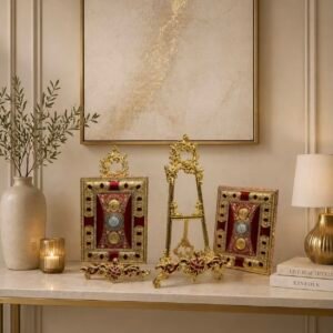 Metal Quran Box/Stand (Stone Red)