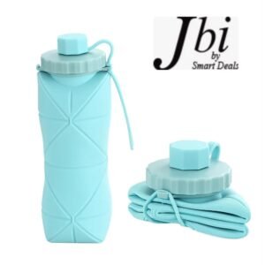 Collapsible Silicone Water Bottle – 600ml Portable Leak-Proof Foldable Sports & Travel Flask with Secure Cap