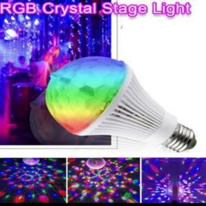 Rotating RGB Crystal Stage Light Bulb – E27 Disco Ball Party LED Light