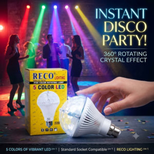 RECO 5 Color LED Rotating Disco Lamp Bulb (220V)