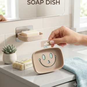 Cute Smiley Face Wall-Mounted Soap Dish Holder